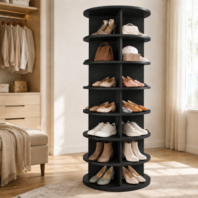 56 Pair Solid Wood Shoe Rack