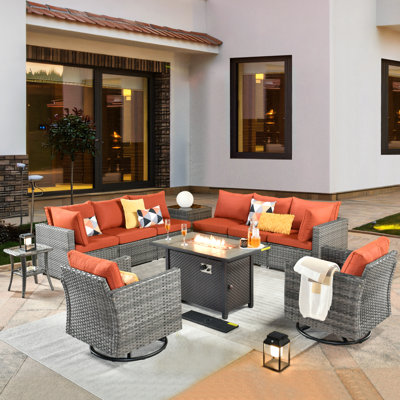 Aliva 8 - Person Outdoor Seating Group with Cushions