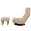 Lazy For's Relaxation - Fauteuil inclinable japonais avec design ergonomique, 3 sections de dossier réglables, siège à ressorts intégré, dossiers de conversation de balcon de couleur blanche et 14 appuis-tête, conception confortable