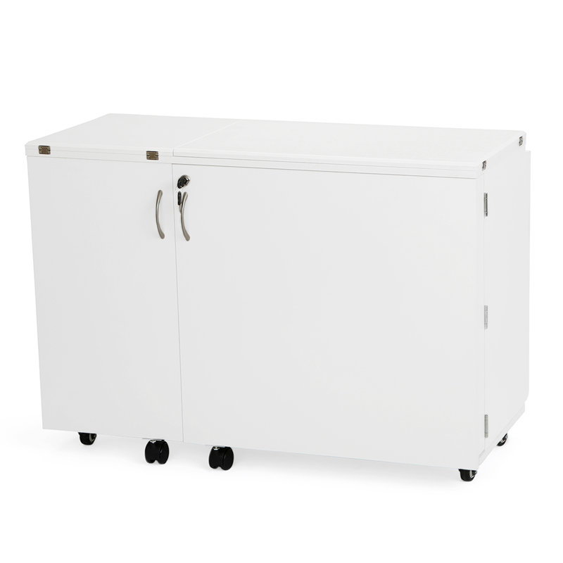 Armoire de couture avec dispositif de levage hydraulique pour machine Wallaby par Kangaroo Sewing Furniture