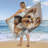 Yorkie Dog Oversized Bath Towels, Highly Absorbent Quick Dry Soft Beach Towel, Sand Free Multipurpose for Beach Pool Bathroom Hotel Picnic 50*60inch