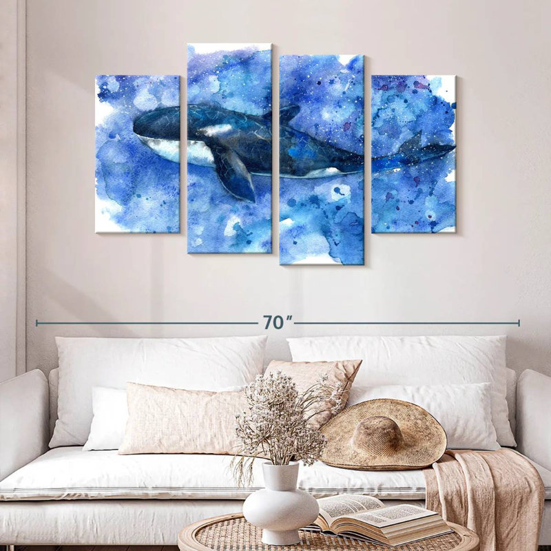 Blue Killer Whale, 32" H x 52" W