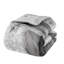 Édredon en coton botanique double / grand gris, 3 pièces, rembourré et 2 taies décoratives, coton, étiqueté, lavable en machine, pratique