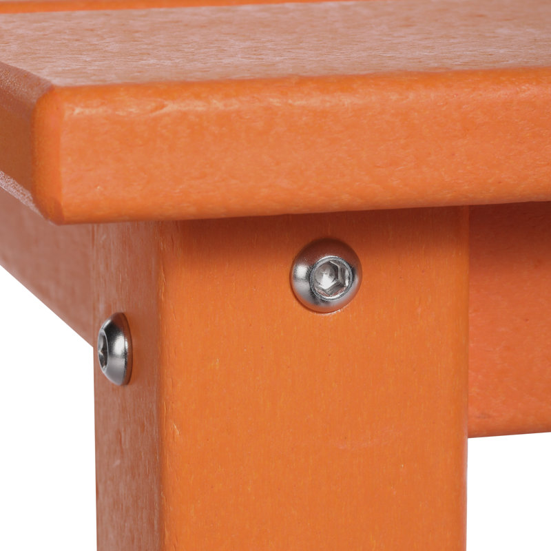 Table basse carrée en polyuréthane 31 po Laguna, Orange