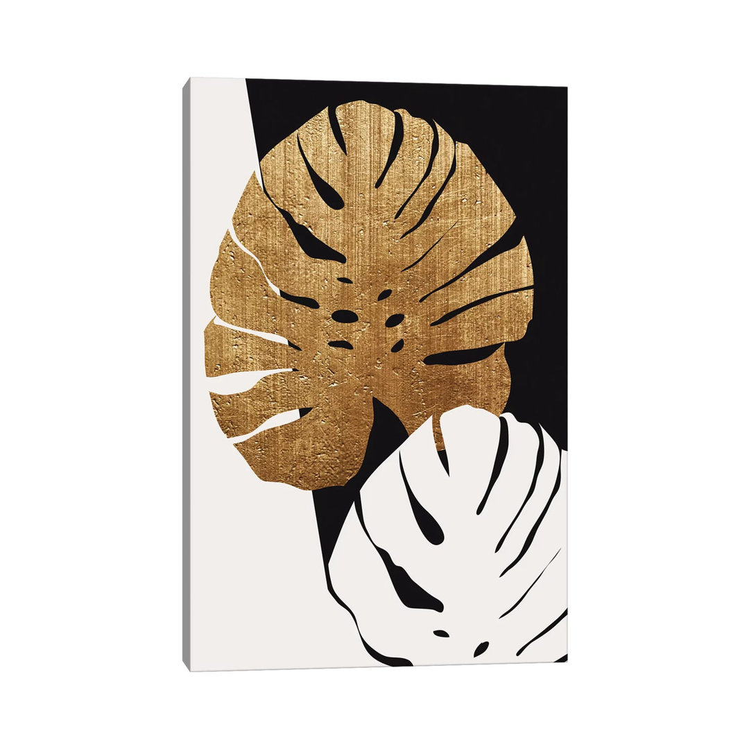 Monstera Leafs by Kubistika - Wrapped Canvas Painting