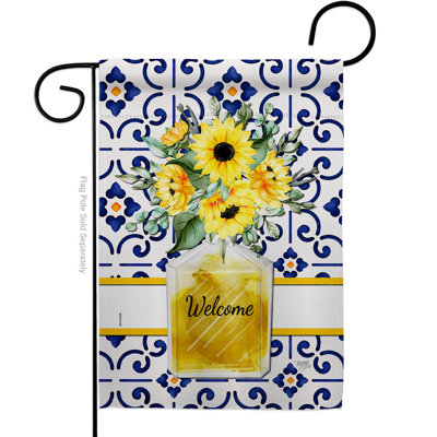 Bannière de jardin décoratif tournesol 13 x 18,5 pouces