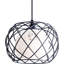 Luminaire suspendu pour îlot de cuisine 1 lumière avec cage en rotin Modern Modern