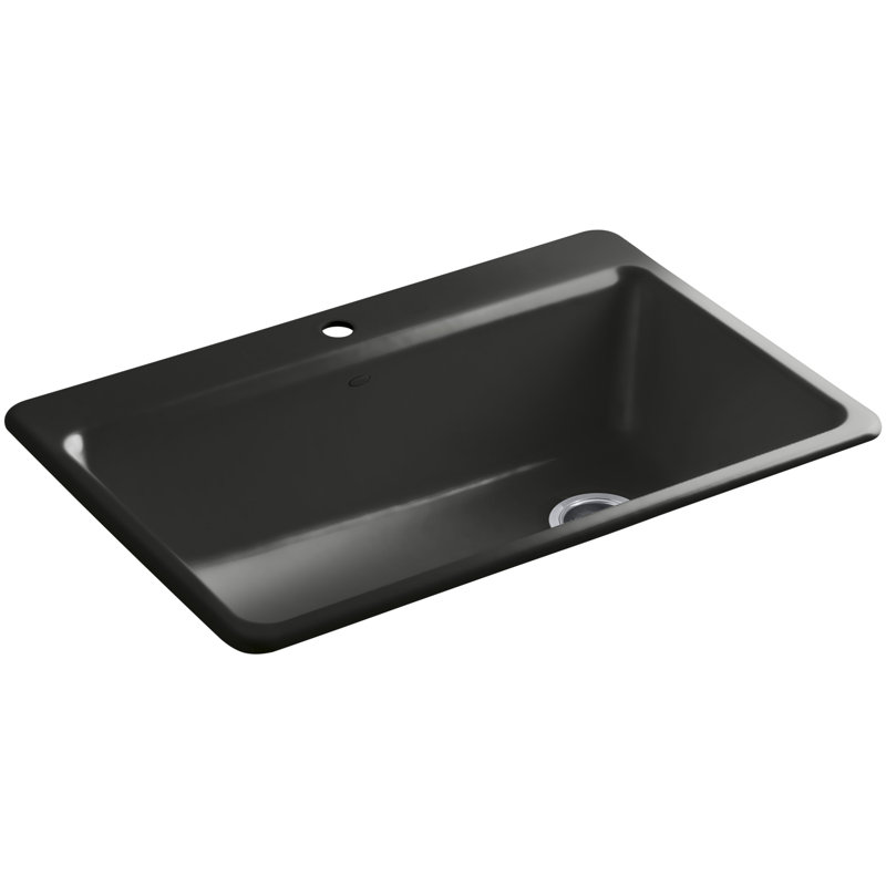 Riverby™ Single-Bowl Top-Mount Kitchen Snk with Accessories, Sea Salt, 1 hole