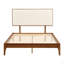 Queen Size Solid Dry Bamboo Wood 12 Inch Platform Bed, With Bamboo Frame Upholstered Adjustable Headboard, Easy Assembly-1488588405-1488588406