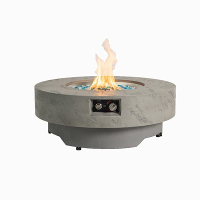 Table ronde de foyer au propane de 34 pouces, chauffage de terrasse 50 000 BTU