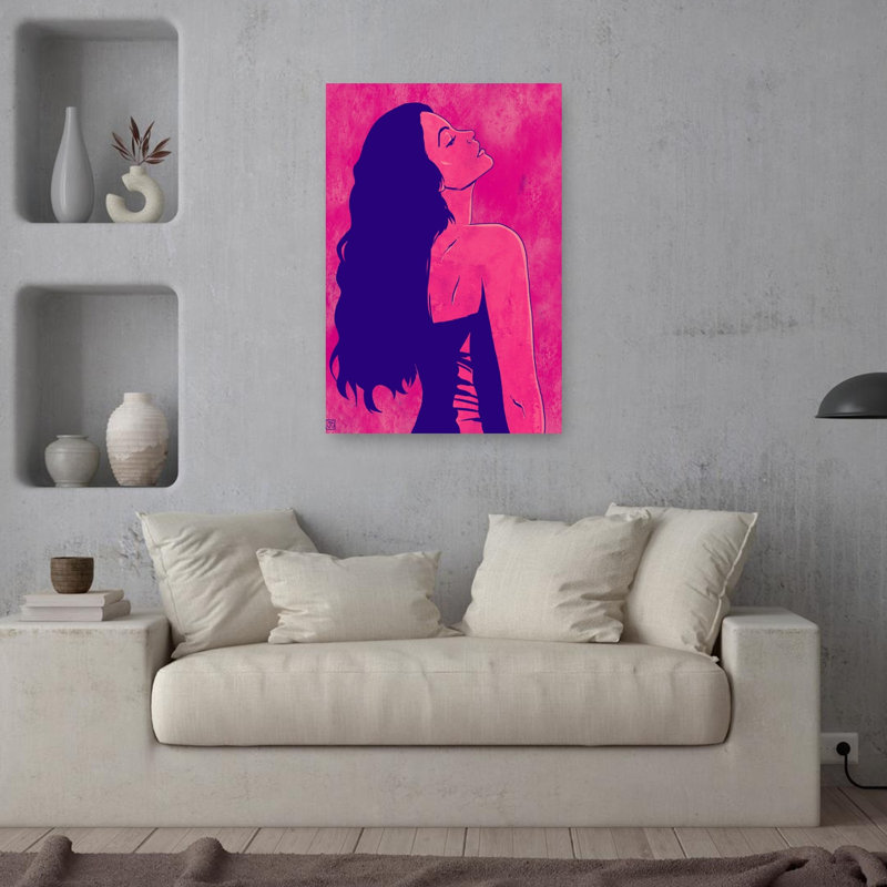 Elegant Dreamer Profile Contemporary Wall Art Print 1 Piece Wrapped Canvas Wall Art, 91.44cm H x 60.96cm W