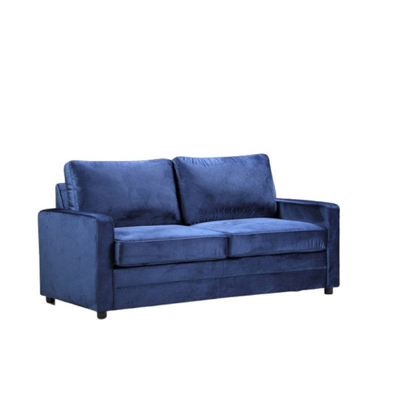 Knightsville 70'' Upholstered Sleeper Sofa, Deep Blue