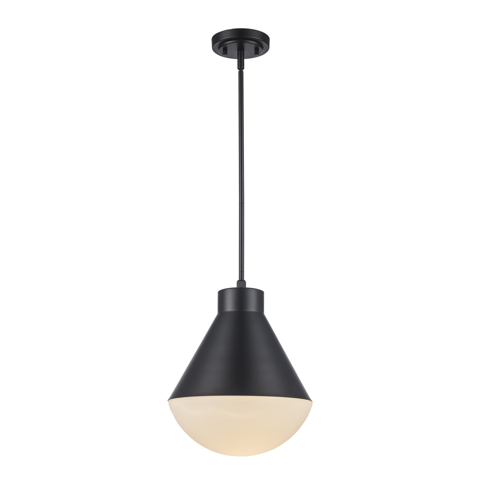 Ebbi Single Light Metal Dimmable Pendant, Black