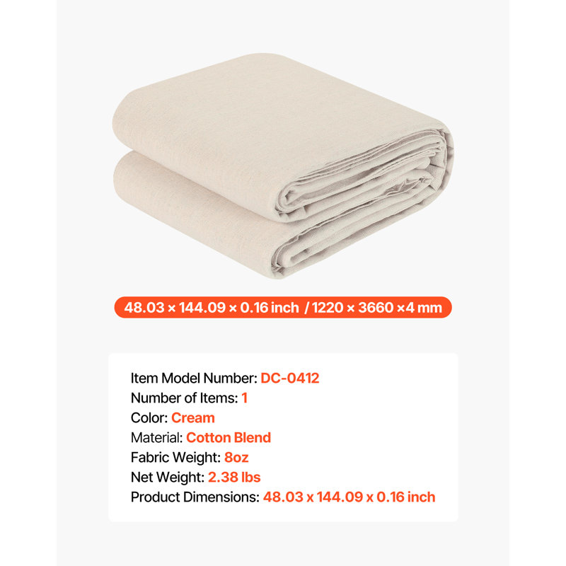 Toile en toile 4 x 12 pi