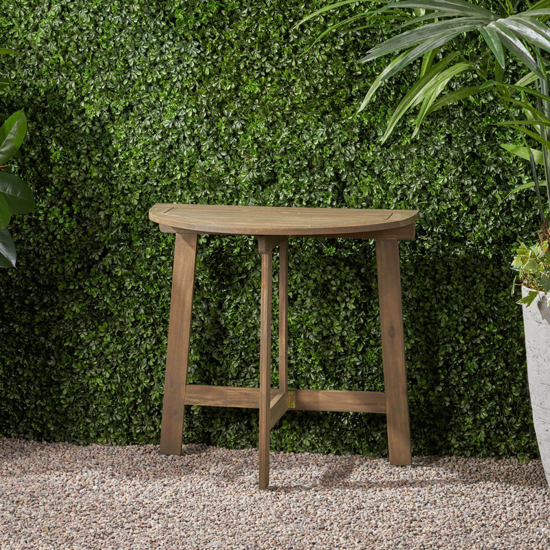 Table bistro pliante d'extérieur en bois d'acacia, Gris