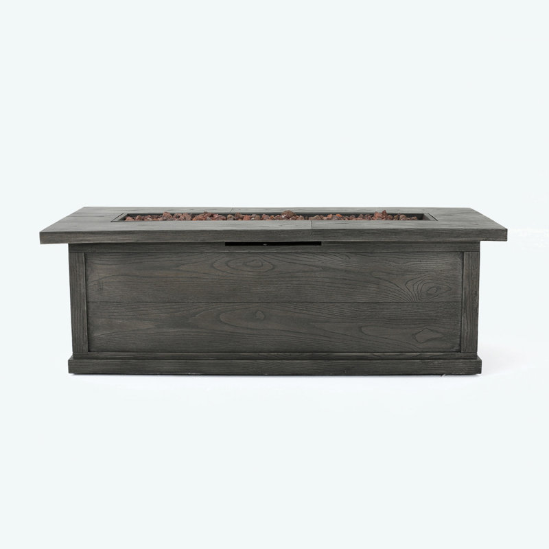 56" Rectangular MgO Concrete Propane Fire Pit