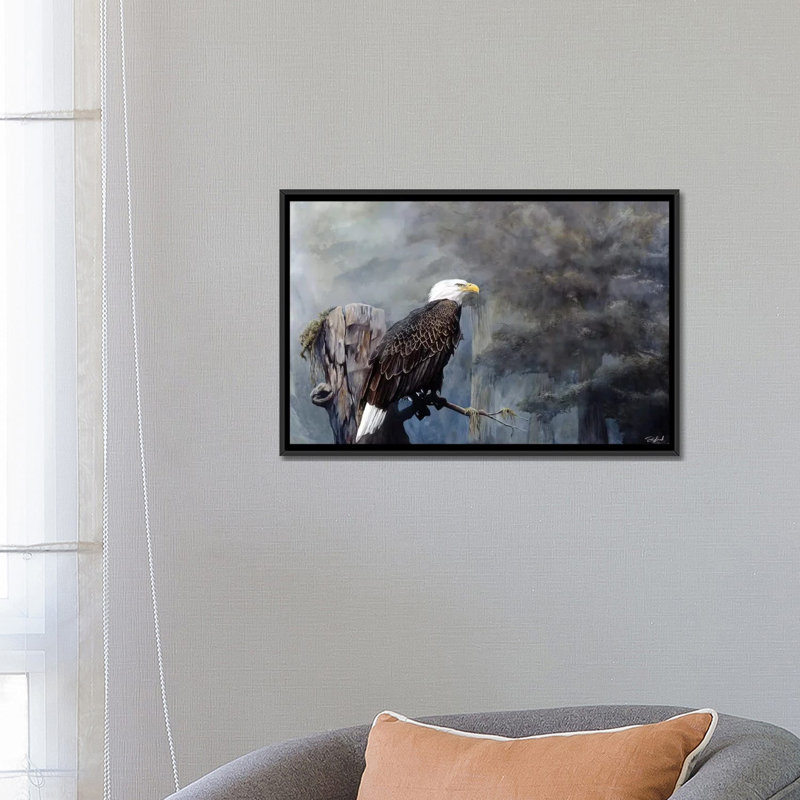«Freedom Haze», impression sur toile, H 32 po x l 48 po x P 1,5 po, Toile avec cadre noir, Pas de tapis