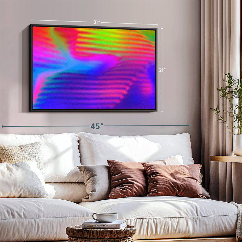 Abstract Rainbow Screen Canvas Print, 21" H x 31" W
