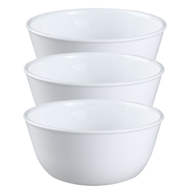 Corelle Winter Frost White 28-ounce Large Soup Bowls, 3-pack