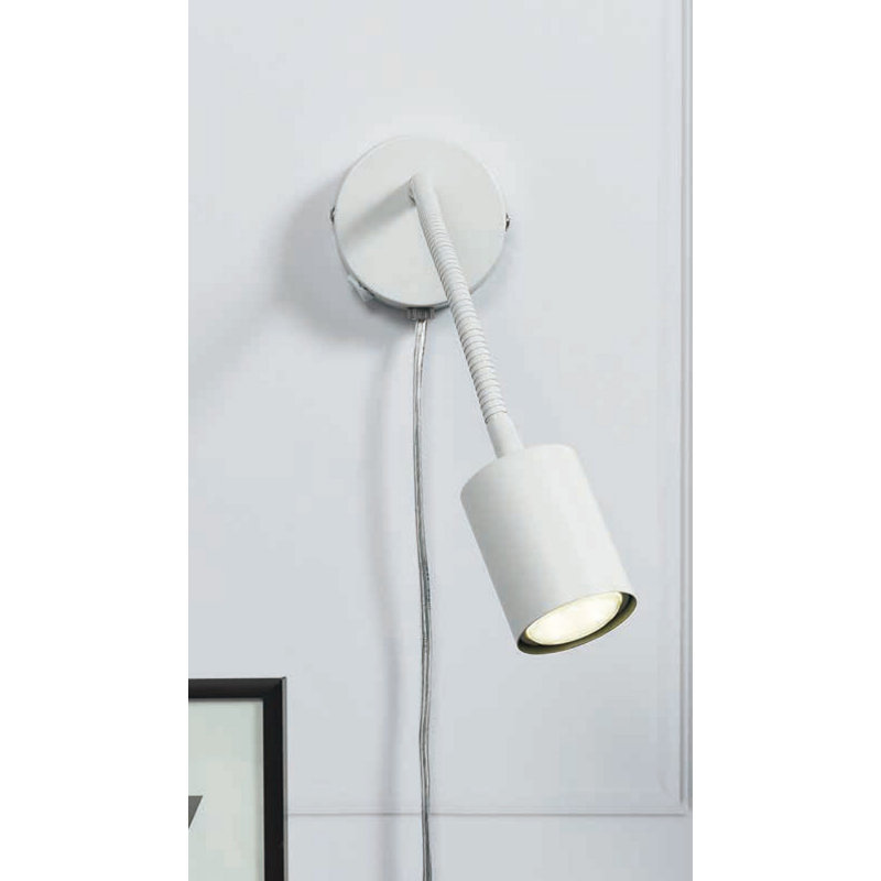 Steel Flush Mounted Sconce, White