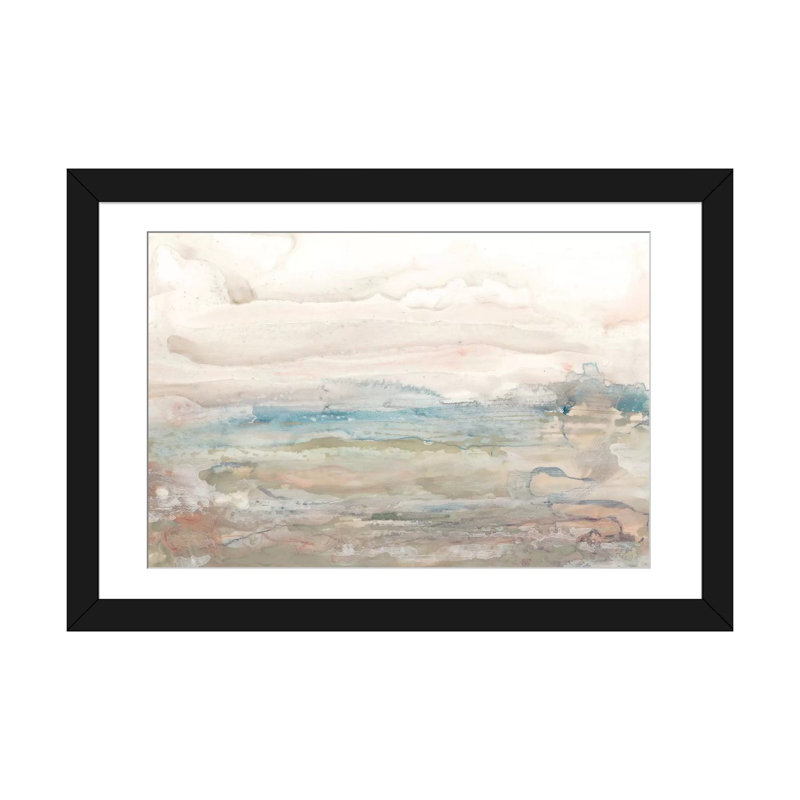 High Desert I - reproduction d'art murale - papier d'art encadré, H 16 po x l 24 po, Noir