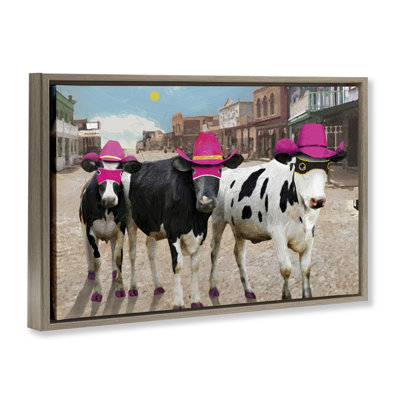 Superhero Cows in Town Canvas par Porter Hastings