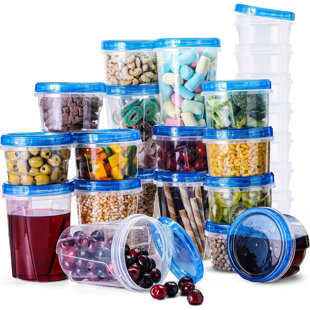 8 PCS Freezer Storage Containers With Twist Top Lids-(32OZ & 16OZ) 24 Plastic Deli Containers With 24 Screw Lids-Soup Freezer Containers For Meal Prep Reusable Box, Lunch And Gym