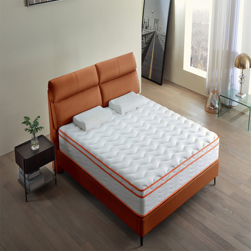Matelas hybride dans une boîte, mousse à mémoire de forme et ressorts ensachés, sans fibre de verre, doux et respirant, sensation de fermeté moyenne