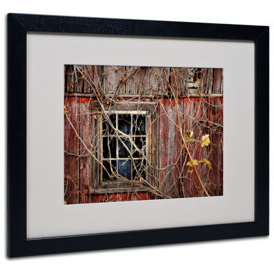 « old grange window » par lois bryan, reproduction de photo encadrée