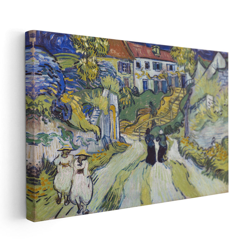 «Stairway at Auvers, 1890», reproduction d'art sur toile, H 40 po x l 60 po
