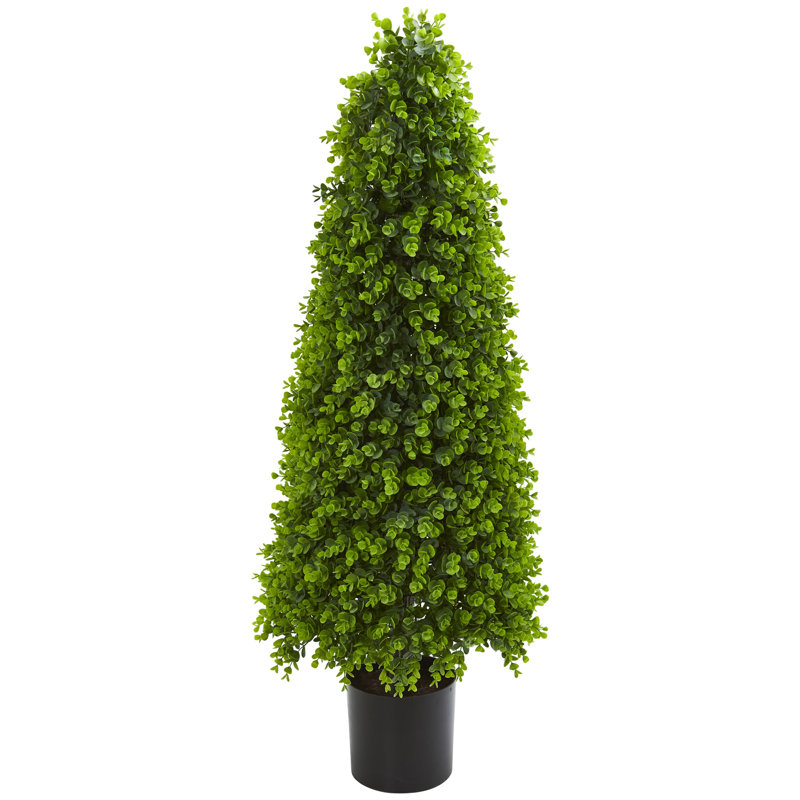 Topiaire d'eucalyptus artificiel en pot, H 48 po x l 17 po x P 17 po