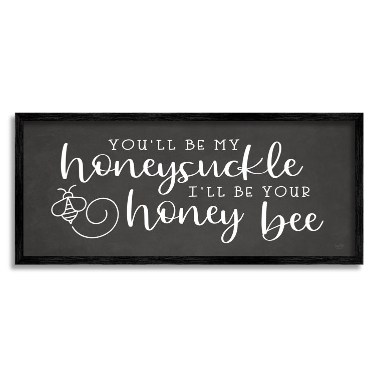 Stupell Industries Romantic Honey Bee Insect Calligraphy Couples Sign ...