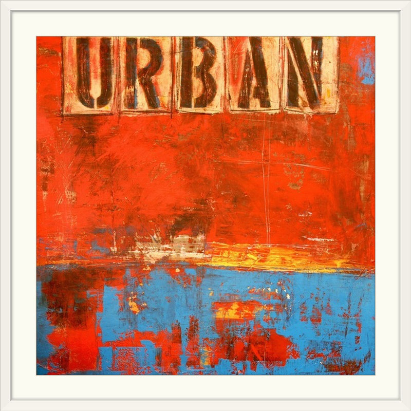 «Urban» par Bellemy, impression, H 24 po x l 24 po x P 1 po, Cadre blanc