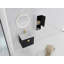 Meuble-lavabo mural 24 po avec lavabo en céramique, armoire latérale et portes à fermeture en douceur pour salles de bain modernes