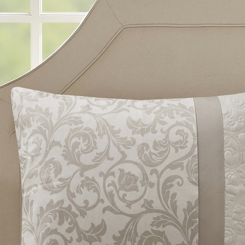 Édredon 8 pièces pour grand lit - Détails, coussins brodés,, Édredon grand + 7 pièces supplémentaires