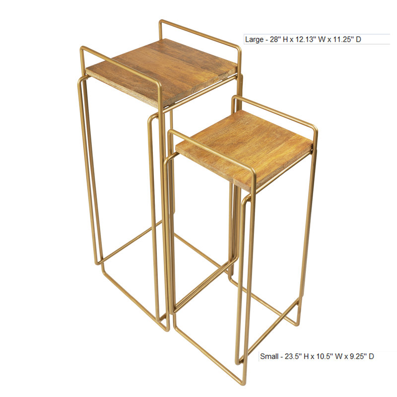  Tables gigognes Frame, Or