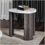 Ensemble de table triangulaire 3 pièces de style contemporain avec motif en marbre, conception peu encombrante pour le salon principal