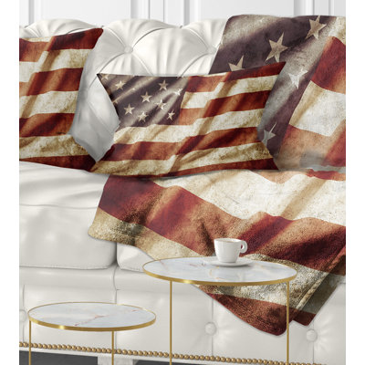 American Flag - American Flag Contemporary Pillow