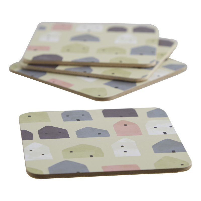 Cork Square 4 Piece Coaster Set