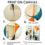 «Orange Mid Century Harmony In Geometric I - Abstract Midcentury Large, art mural»-678725347-678725351-678725356