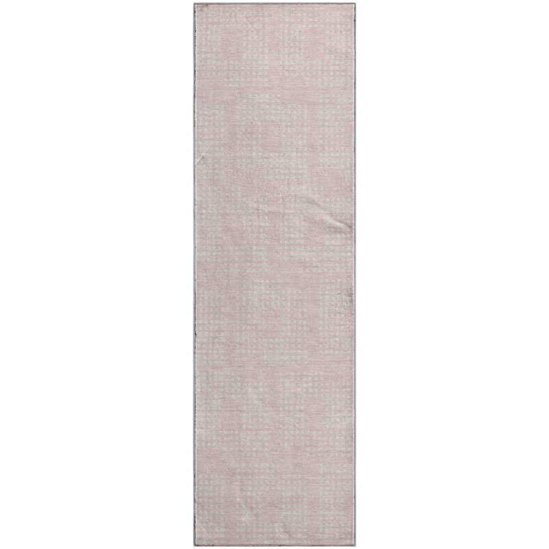Premium Machine Washable Prisco Pink Rug, Runner 2'3" x 7'6"