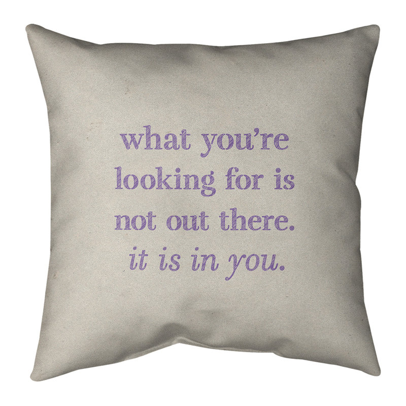 Coussin à la main, 14 po x 14 po, Gris / Mauve, Housse de coussin seulement - sans coussin
