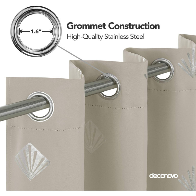 Blackout Curtain Pair, Cream, 140cm Wide x 260cm Drop