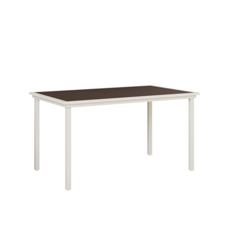 Table de bar berlinoise en aluminium chocolat brun avec base blanche mat Berlin, Chocolat / Brun