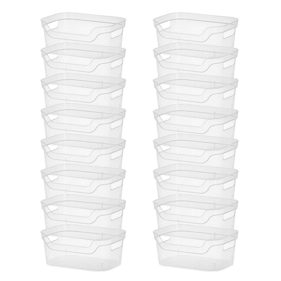 Open Plastic Bin Set (Set of 16) Sterilite