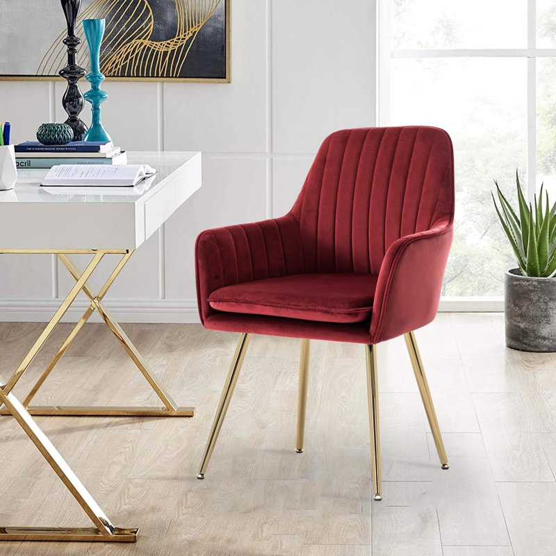 Fauteuil large de 23,23 po Sandown, Velours rouge