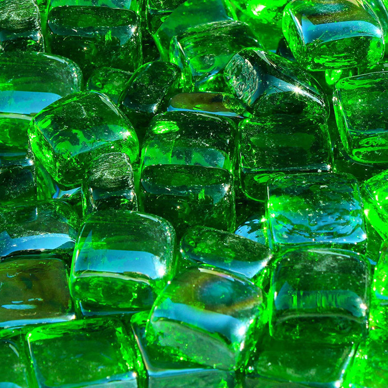 Verre carré réfléchissant pour foyer d'extérieur de forme carrée, Vert, Chariot à dossiers à plateforme Capacity