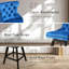 Ensemble de tabouret de bar pivotant avec structure en bois, bleu-819482160