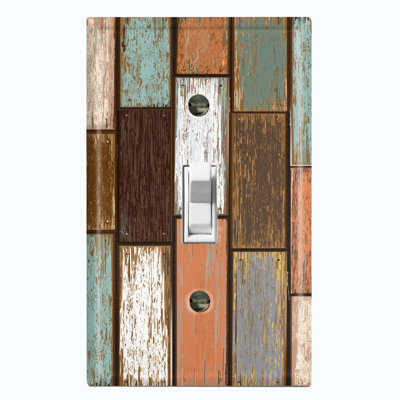 Colorful Fence Nature Themed 1 - Gang Wall Plate