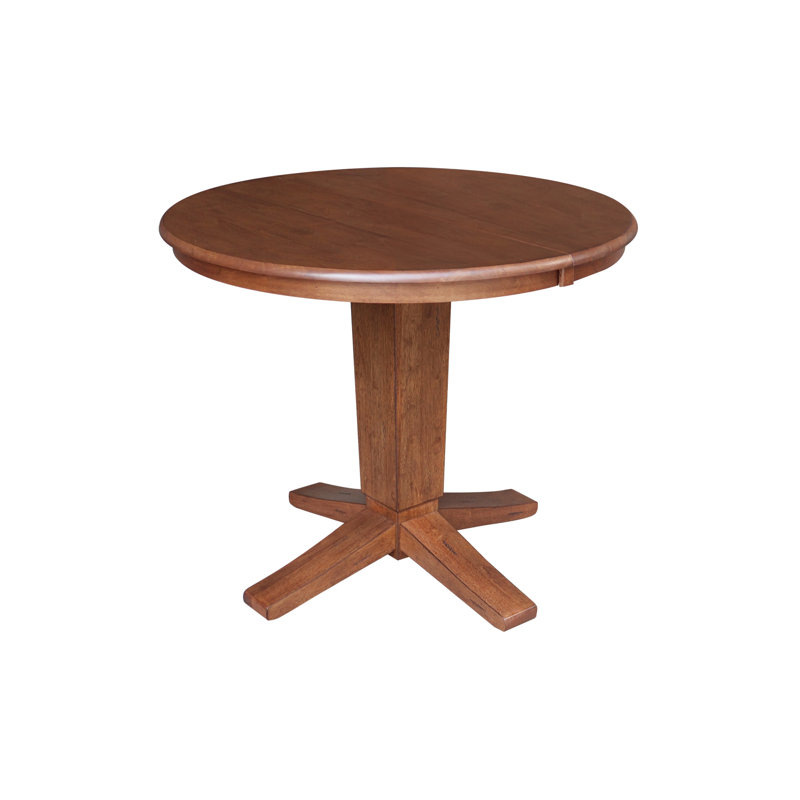 Table de salle à manger extensible Laurient, Chêne vieilli, Chêne vieilli